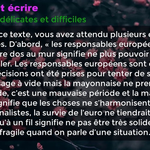 Apprendre à écouter