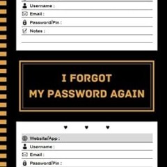 🥞[pdf] [EPUB] I Forgot My Password Again Password Book With Alphabetical Tabs Page W
