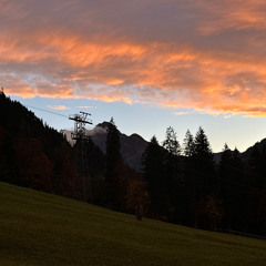 Nightfall in the Alps