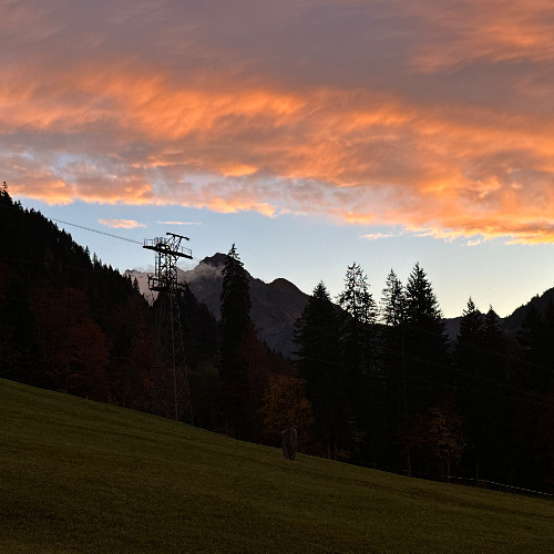 Nightfall in the Alps
