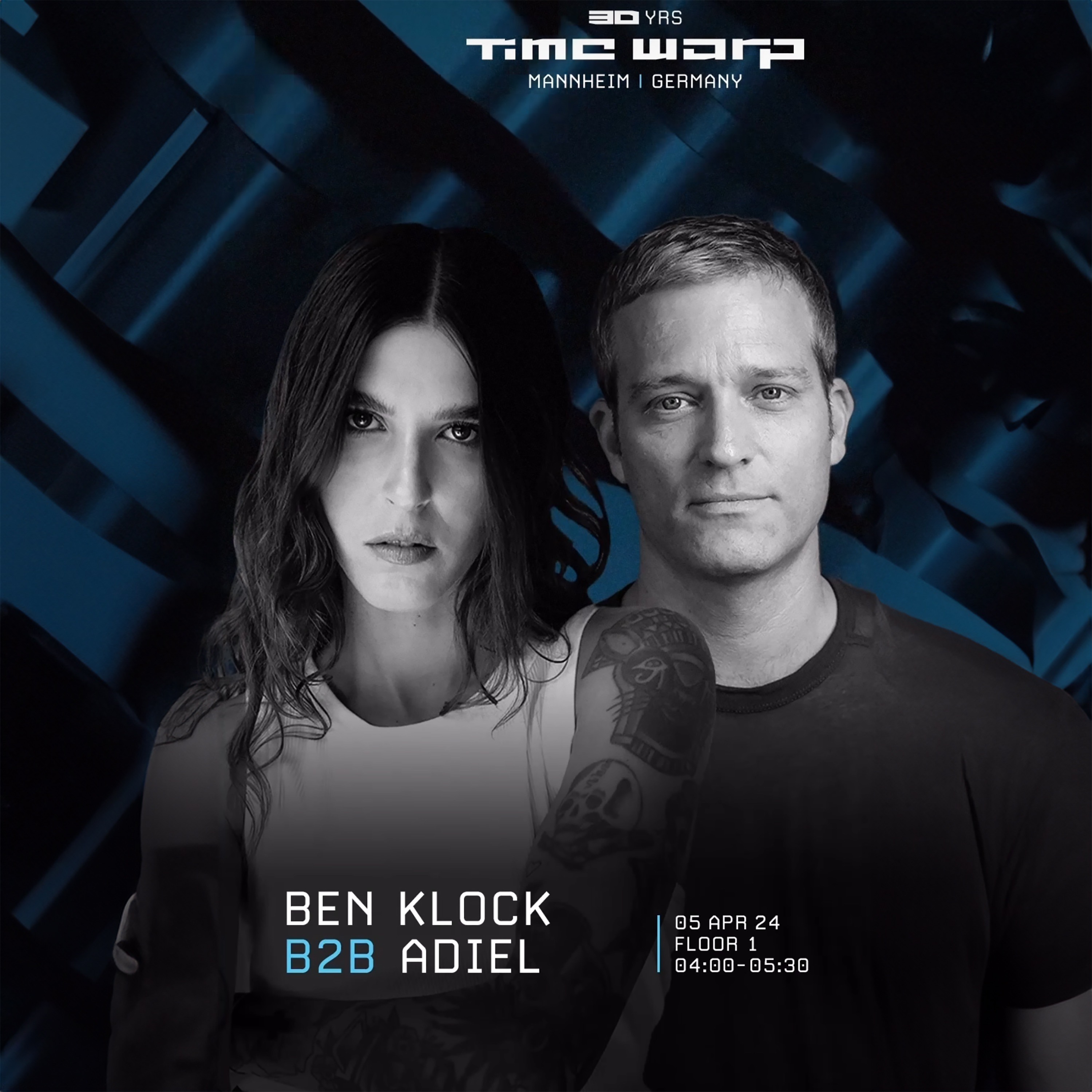 Ben Klock B2b Adiel - T1M3 W4RP 2024 In Mannheim, 30 Years Anniversary