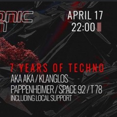 Kinay @ Hans Bunte - ELECTRONIC SENSATION w/ Aka Aka, Klanglos, Pappenheimer, Space 92, T78 17.04.22