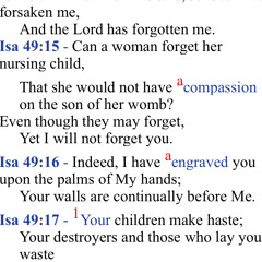 I Will Not Forget You - Isaiah 49:15-16 | Cover