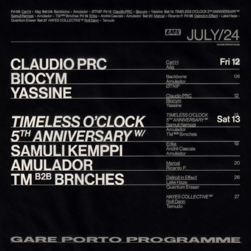 Biocym @ Gare Porto 12-07-2024 (FIRST HOUR SET)