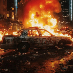 burning town