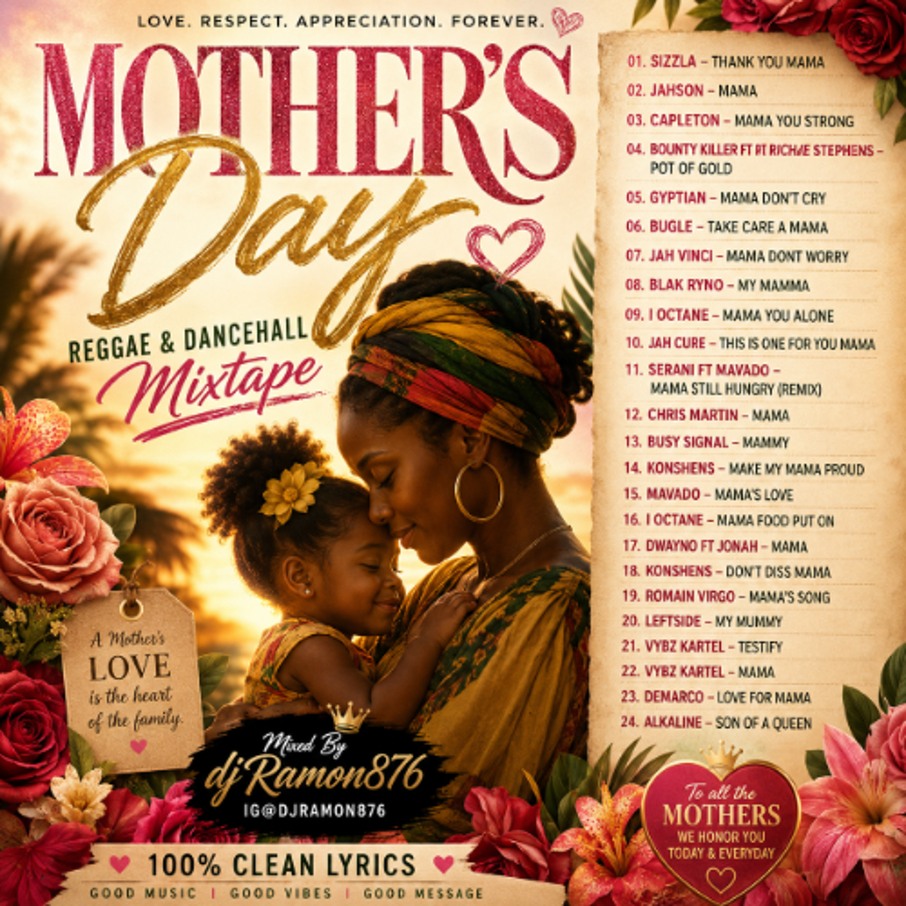 MOTHER’S DAY 💐 Reggae & Dancehall Mixtape | Clean Lyrics | Mixed By DJRamon876