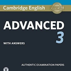 Read EPUB 📙 Cambridge English Advanced 3 Student's Book with Answers (CAE Practice T