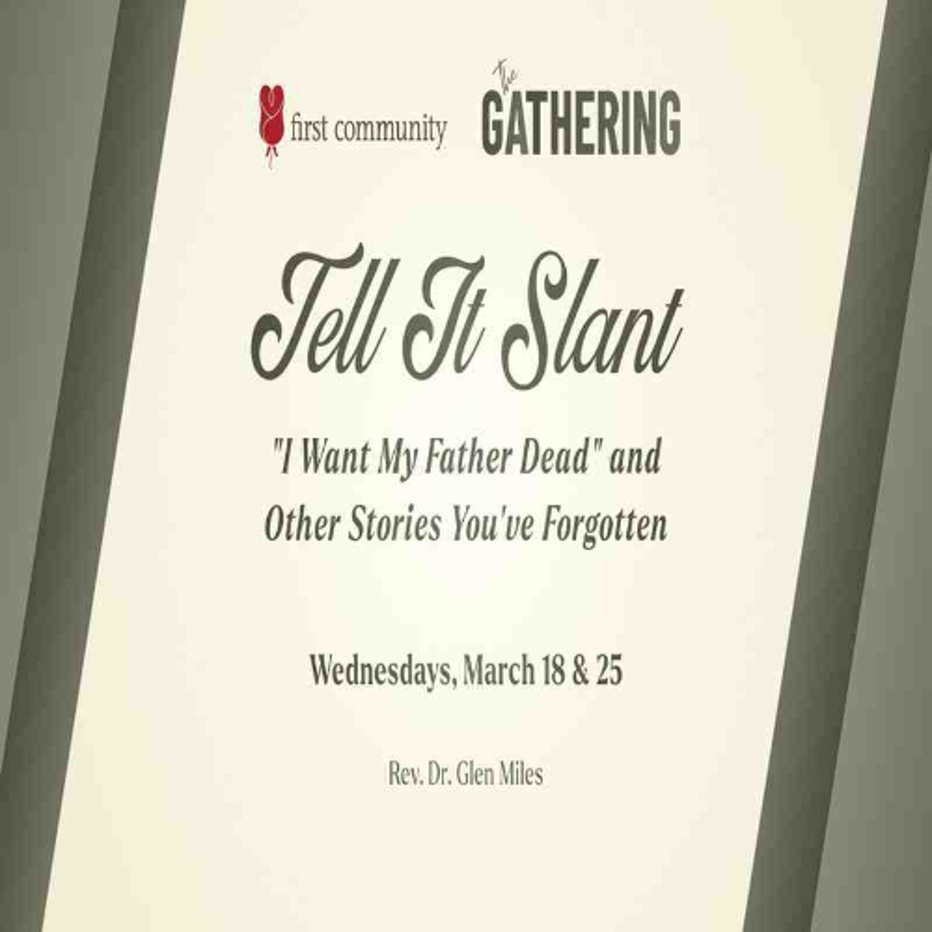 First Community Church, 03.29.26 Dr. Rev. Glen Miles- Sermon, Shaken