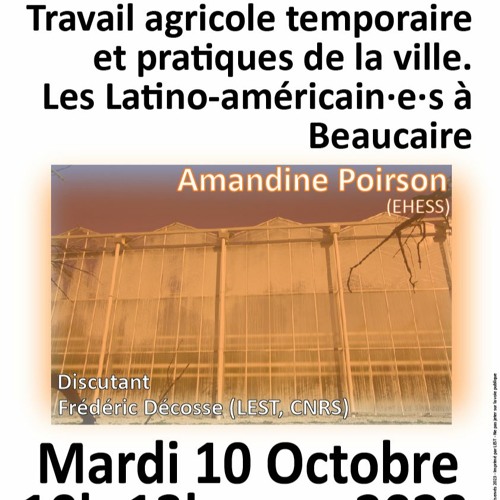 Travail agricole temporaire et pratiques de la ville. Les Latino-américain.es à Beaucaire