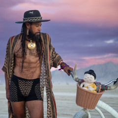 Bicycling with Buddha the Burning Man Sunrise Set 2025 Skyting