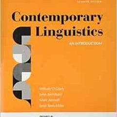 [READ] EPUB 💞 Study Guide for Contemporary Linguistics by William O'Grady,John Archi