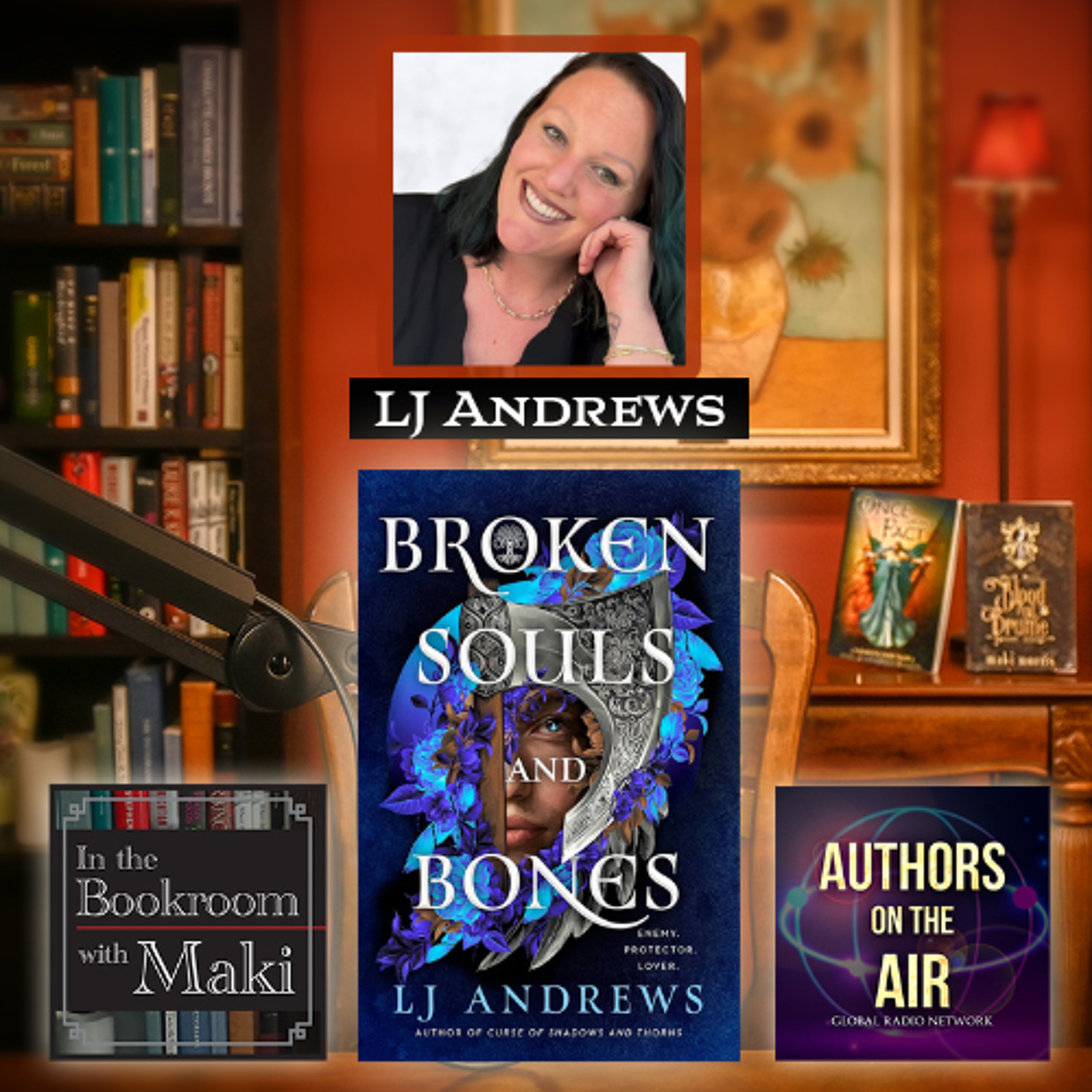 cover of episode LJ Andrews - Broken Souls and Bones - In the Bookroom with Maki