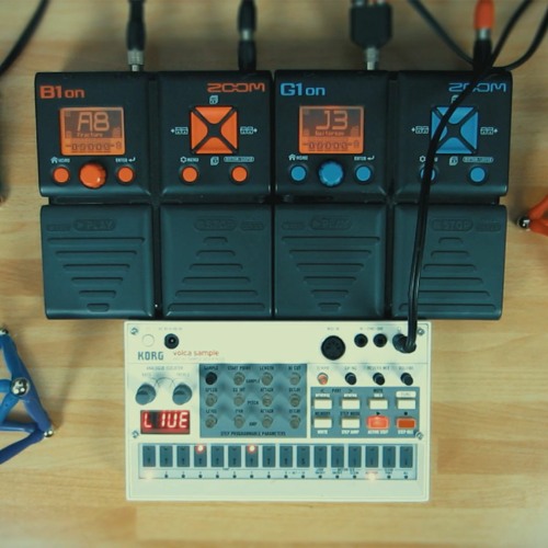 JUNGLE DRUMFUNK JAM with KORG VOLCA SAMPLE (Pajen Firmware) and ZOOM G1on / B1on
