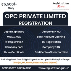 One Person Company Registration in India
