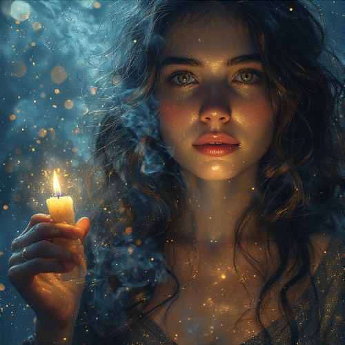 CANDLE IN THE DARK (Timeless floating in Space - Paploviante)