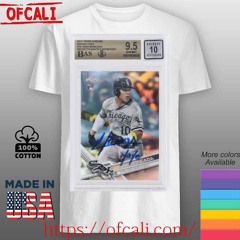 Yoan Moncada Chicago White Sox Autographed 2017 Topps poster shirt