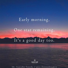 Early morning, One star remaining [naviarhaiku492]
