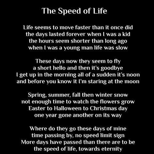 The Speed of Life