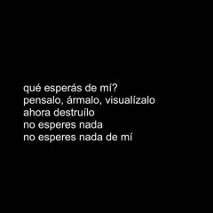 no esperes nada