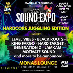SOUND EXPO - Hardcore Juggling Edition 9/15/23 - Beachbums promotional