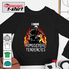 Skeleton riding car I have homosexual tendencies shirt