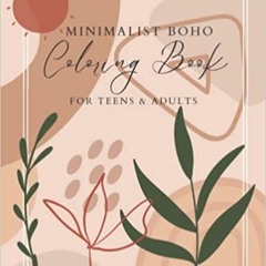 [PDF❤️Download✔️ Minimalist Boho Coloring Book for Teens & Adults: Abstract Coloring Pages | Relaxat