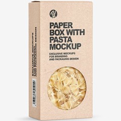 5+ Download Free Kraft Paper Box with Farfalle Pasta Mockup Mockups PSD Templates