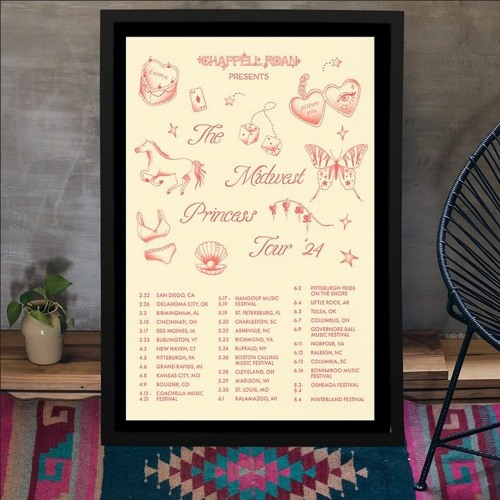 Stream Chappell Roan Midwest Princess Tour 2024 Poster by Hoolatee