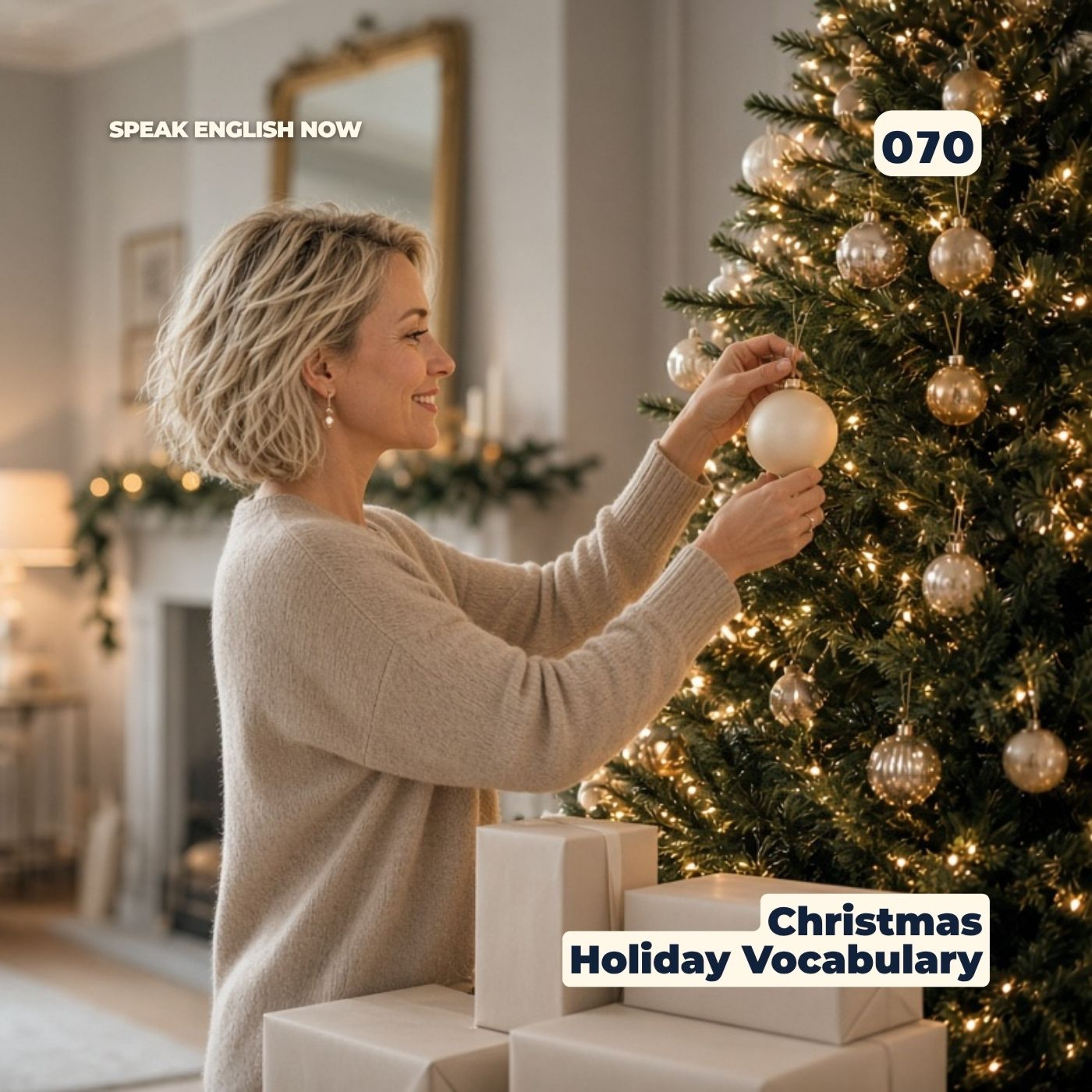 #070 Christmas Holidays 2018 - English speaking practice episode artwork
