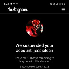 Lmao I got suspended on Instagram🤣❄️🖤✨