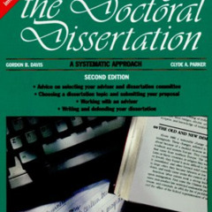 View EPUB 💔 Writing the Doctoral Dissertation by  Gordon B. Davis KINDLE PDF EBOOK E