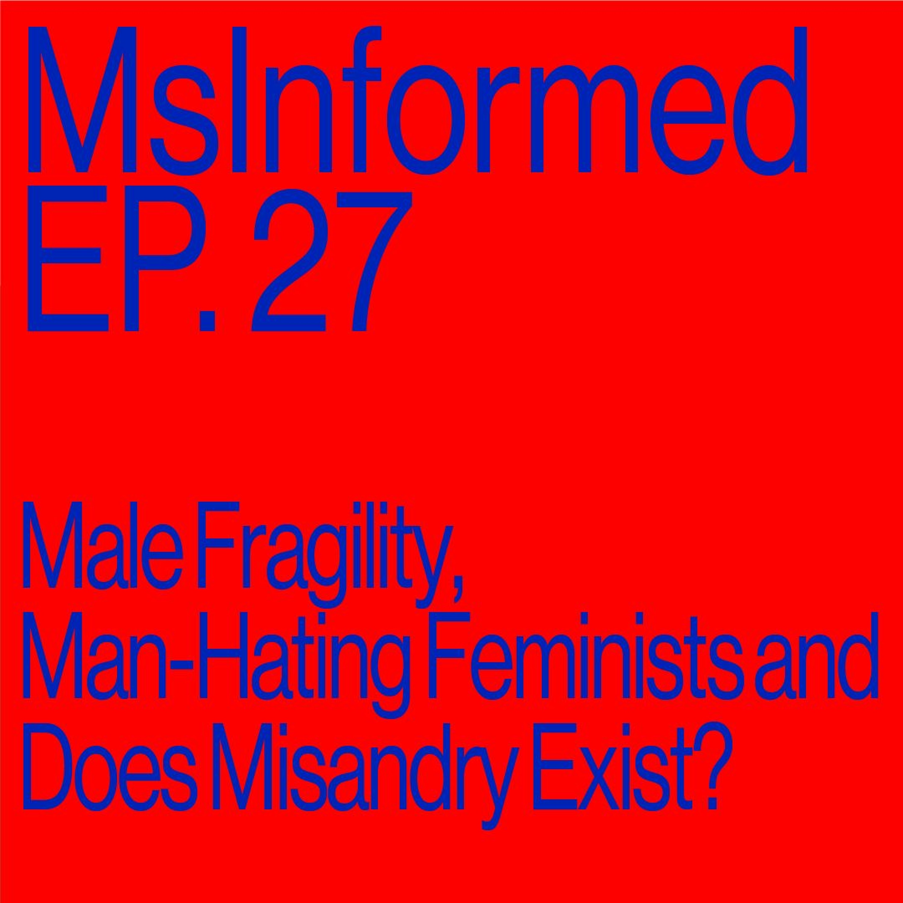 Episode 27: Male Fragility, Man - Hating Feminists, And Does Misandry Exist?