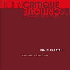 read✔ Transcritique: On Kant and Marx (Mit Press)