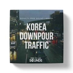 Heavy Rain Traffic Ambience Busan Korea