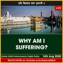 Why am I suffering? | 14th Aug - Sri Darbar Sahib Hukamnama | Ang 711 | Bhai Baljit Singh
