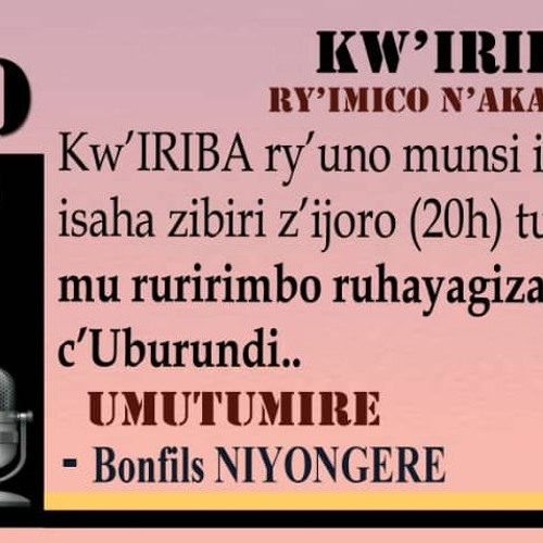 Stream Ururirimbo ruhayagiza igihugu cacu (BURUNDI BWACU) by Radio  Igicaniro | Listen online for free on SoundCloud