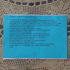 Prayer to Mary Queen of Peace PREGHIERA A MARIA REGINA DELLA PACE