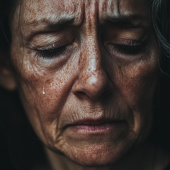 Heartfelt Tear On Cheek