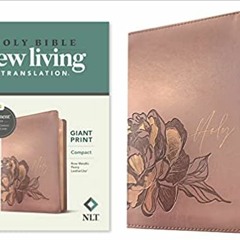 NLT Compact Giant Print Bible, Filament Enabled Edition (Red Letter, LeatherLike, Rose Metallic Peon