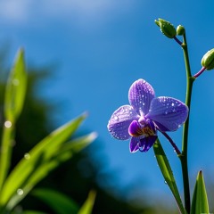 山间采朵兰花草
