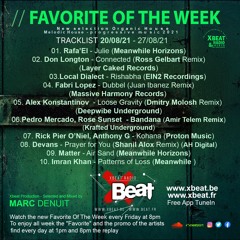 Favorite Of the Week 20.08.21 - 27.08.21 Xbeat Radio Station // Marc Denuit