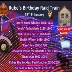 Rubes Birthday Raid Train Mix