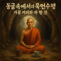 동굴 속에서의 묵언 수행 가끔 커피와 차 한 잔
