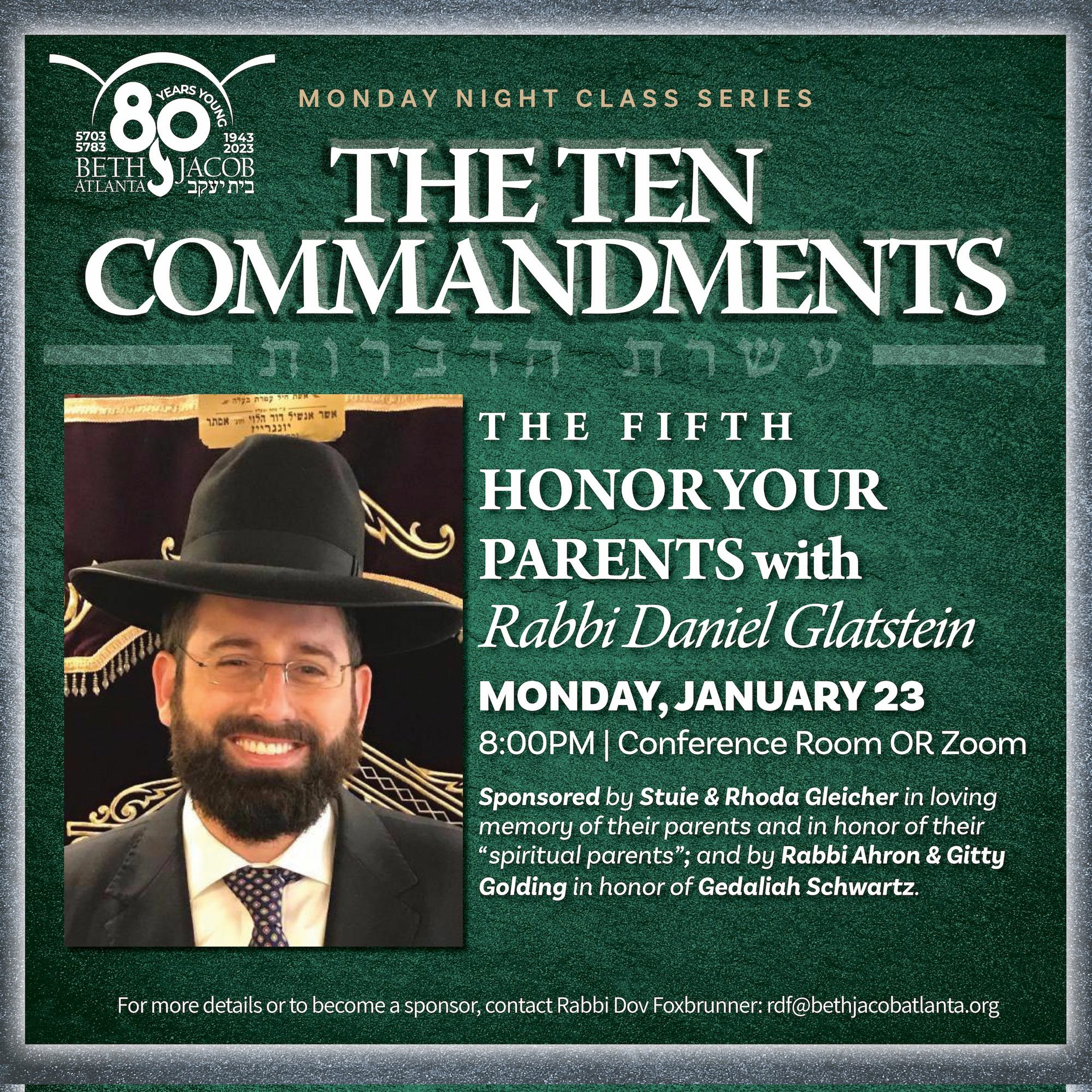 Monday Night Class Series: The Ten Commandments #5, "Honor Your Parents" episode artwork
