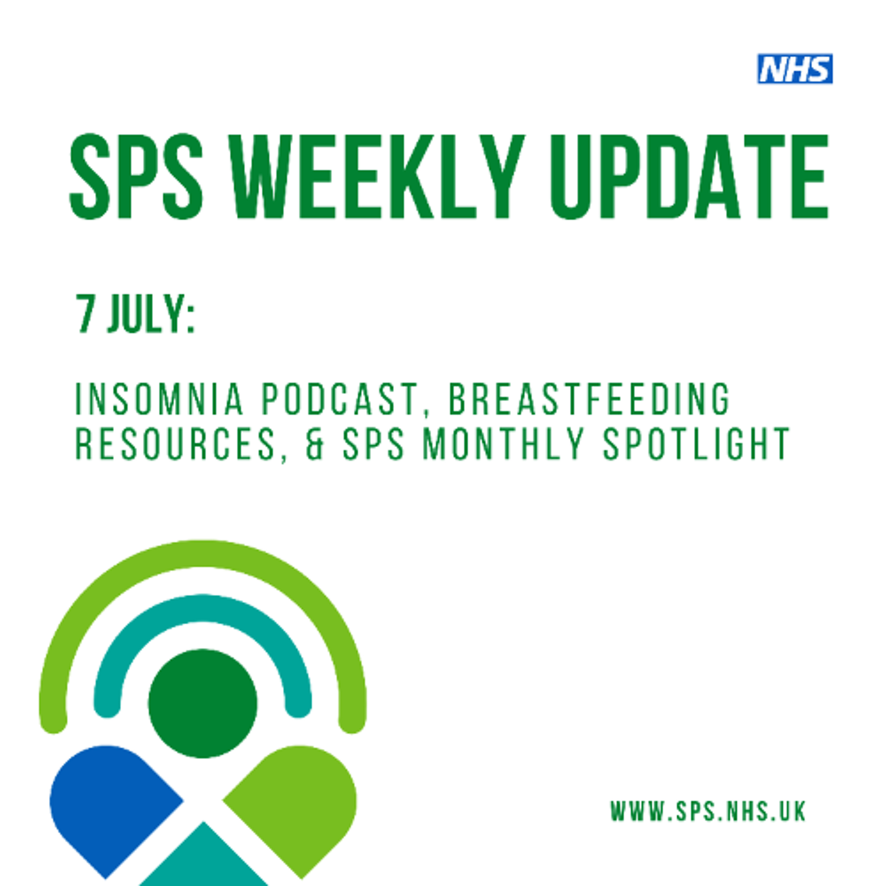 7 July: insomnia podcast, breastfeeding resources, & SPS monthly spotlight episode artwork