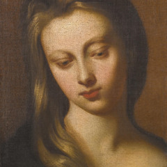 A Young Lady Looking Downwards