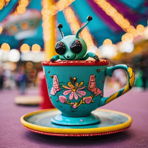 Wacky Weevil In A Tiny Teacup Carnival Carousel