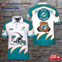 100th Nfl Miami Dolphins Polo Shirt