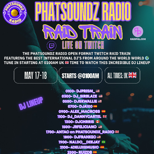 The Club-Houseby DJ FrankEC on the Phatsoundz Radio Twitch Raid Train (5-18-25)