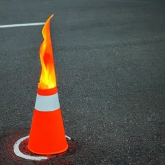 Traffic Cones And Fire